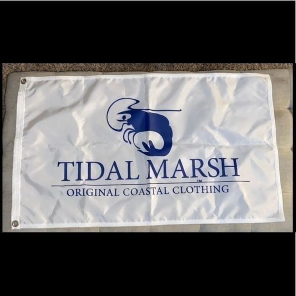 Tidal Marsh Flag Coastal Clothing Co Shrimp Graphic Nautical Decor Beach House
